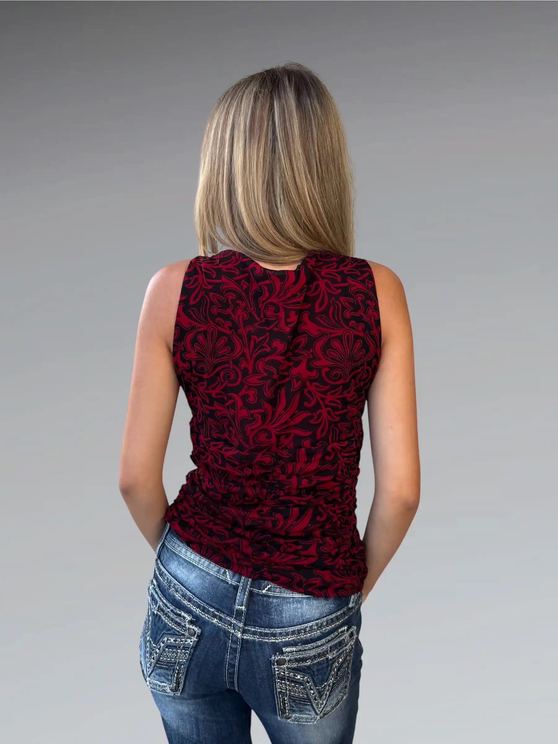 Beige lace corset style top (S)