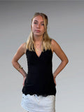 Olive green brown abstract velvet pattern long sleeve (M)