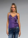 Purple light top with yellow rhinestone (XS)