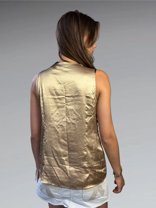 white rose sequin tank (M)