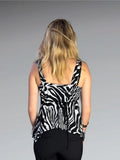Zebra Print Belted Tunic Top (S)