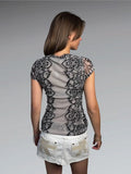 Baroque Print Ruched Top (M)