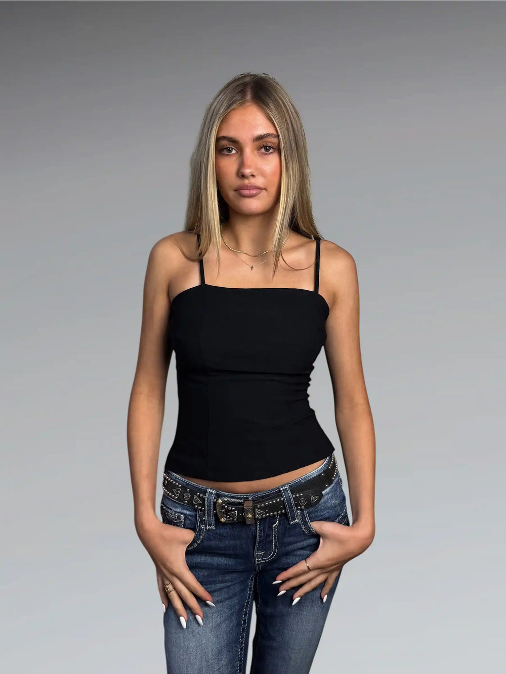 Black Zip Corset Top (S)