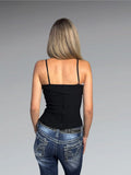 Black Zip Corset Top (S)