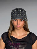 Grey Star Embellished Military Cap (ONESIZE)