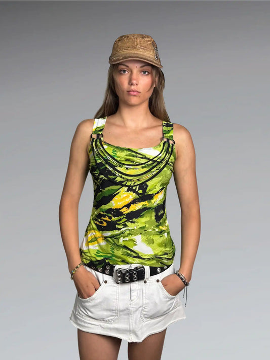 Neon Jungle Strappy Top (S)