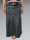 Skin Grey Cotton Skirt (M)