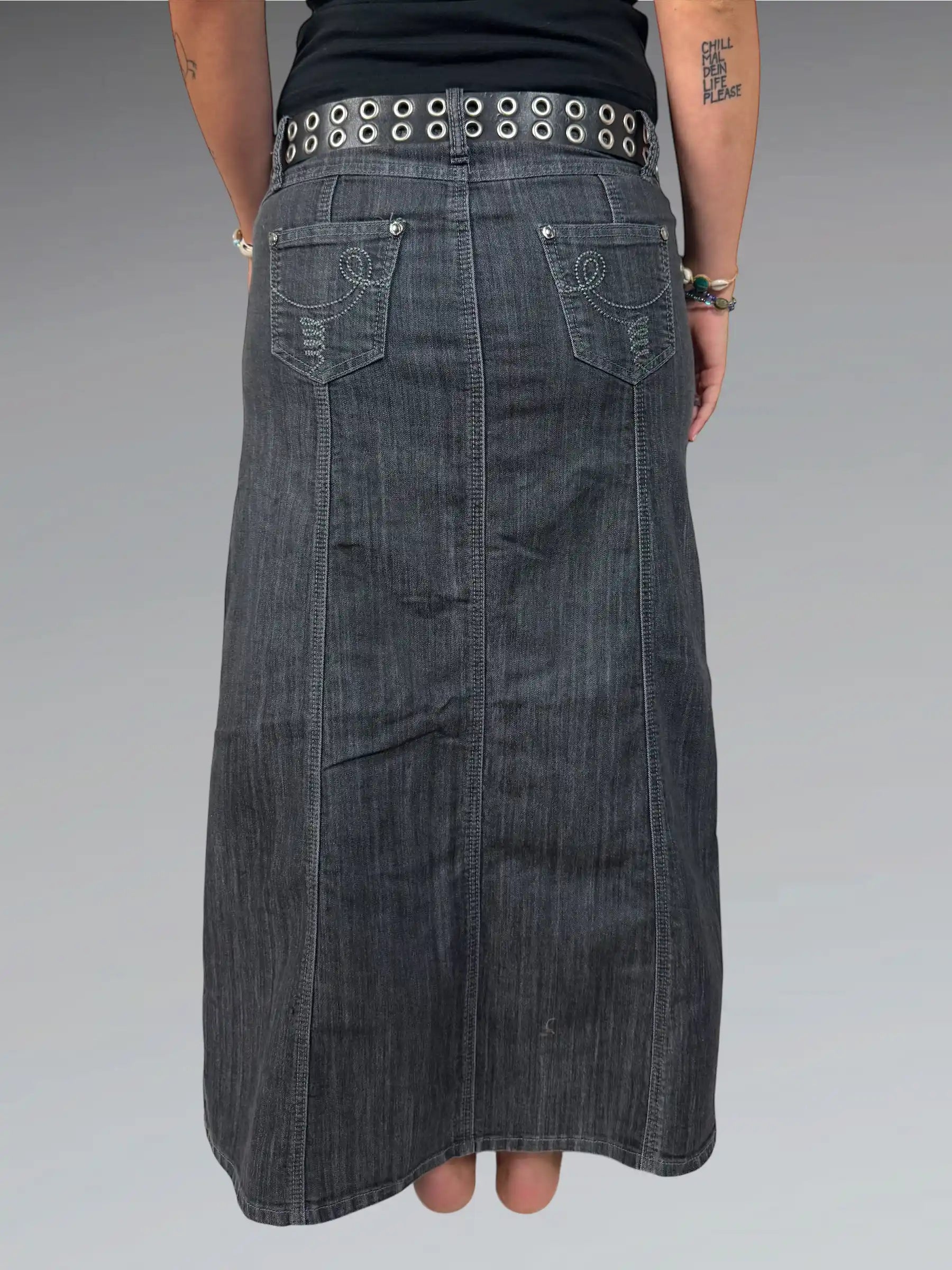 Skin Grey Cotton Skirt (M)