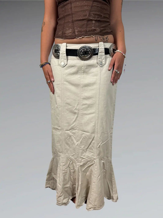 Z Cavaric Beige Cotton Skirt (M)