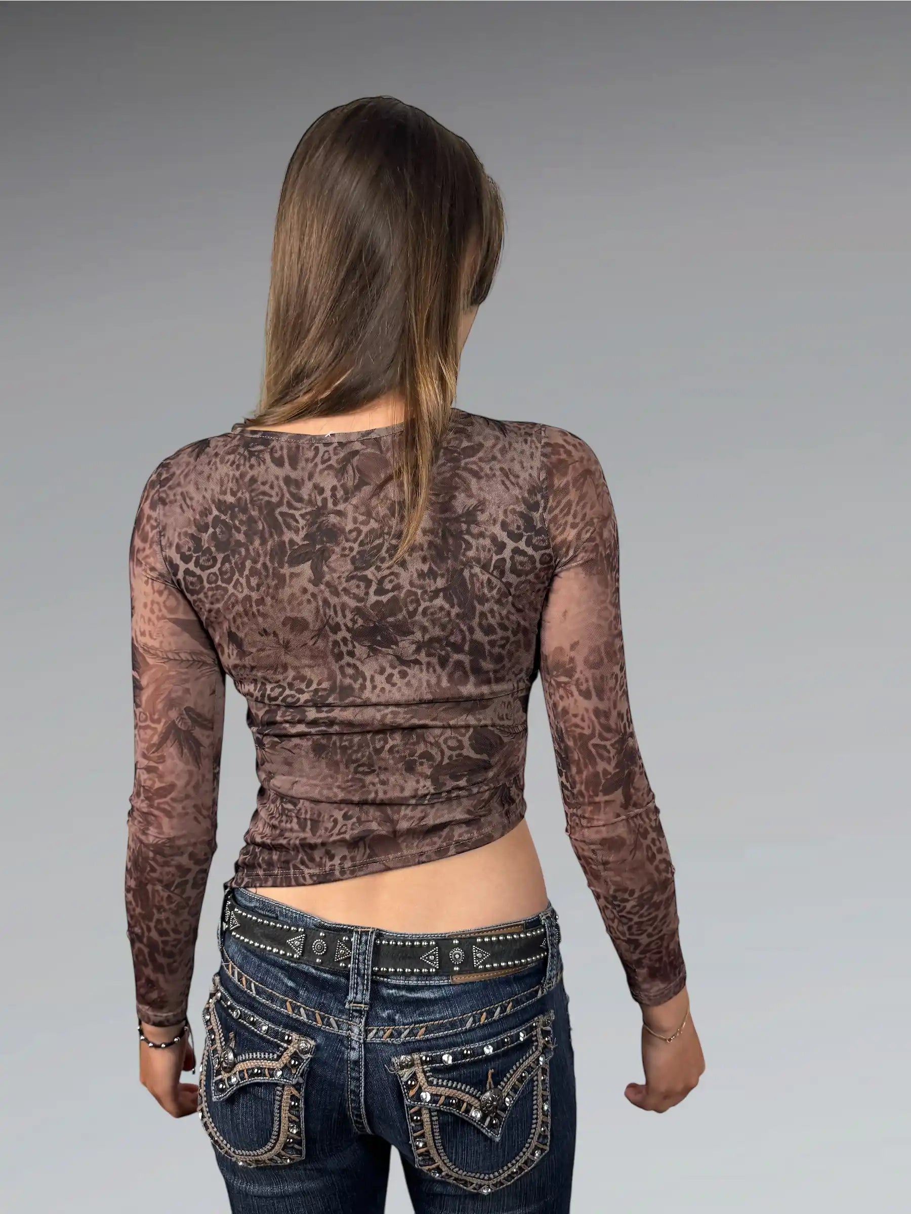 Rebellious Dreamer Boho Brown Floral Top (XS)