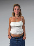Dynamite Beige Ruffled Camisole Top (S)
