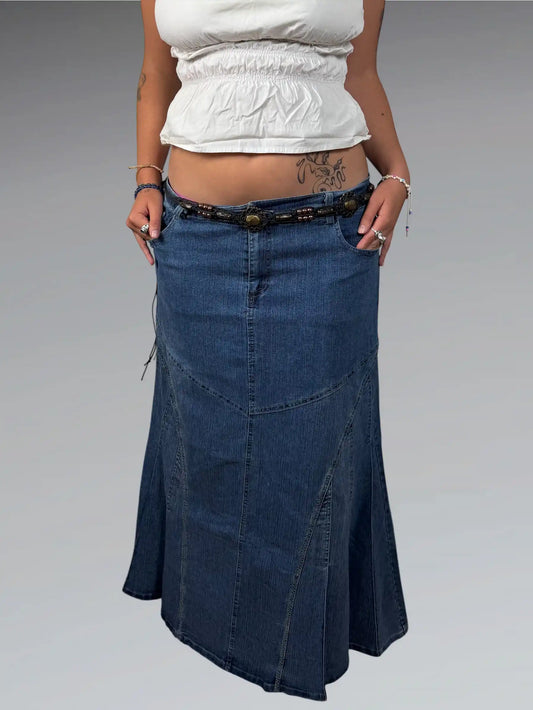 Cal Fashion Blue Denim Maxi Skirt (M)