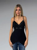 Black Satin Bow Detail Top (S)