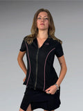 Harley Davidson Black Pink Fitted Biker Shirt (M)