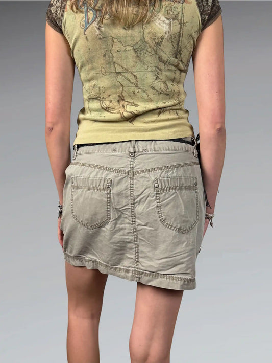 Earthtone Pocket Skirt in Cargo Style (XL)