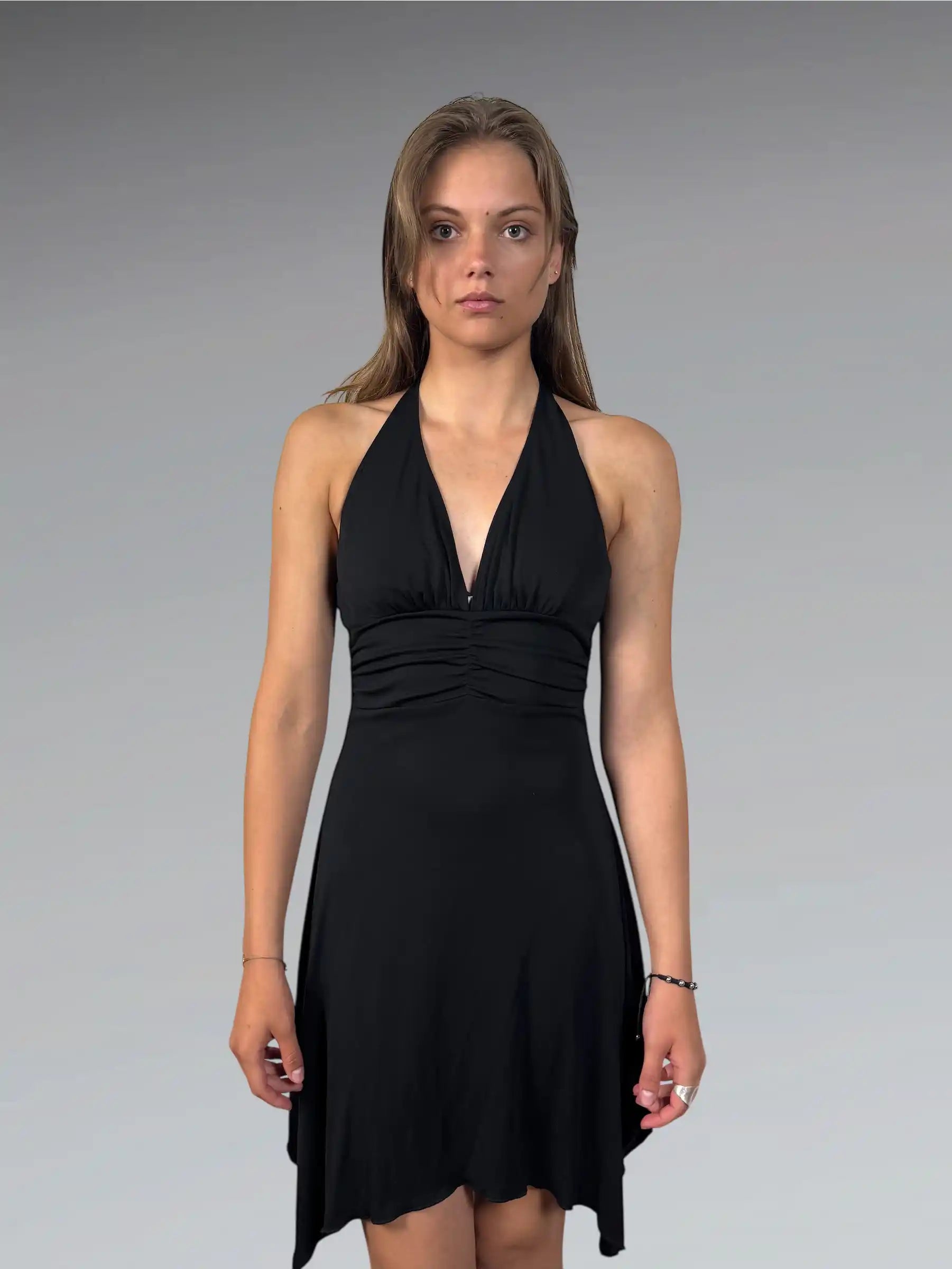 Rampage Black Halter Dress Top (S)