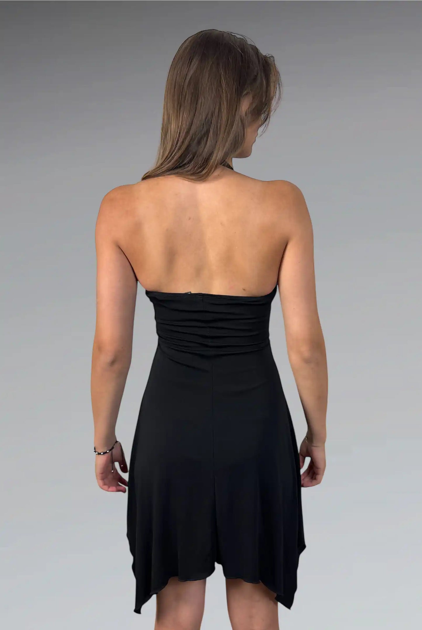Rampage Black Halter Dress Top (S)