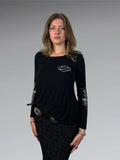 Harley-Davidson Rhinestone Logo Long Sleeve Tee (M)