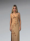 Sabora Yellow Floral Halter Maxi Dress (S)