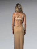 Sabora Yellow Floral Halter Maxi Dress (S)