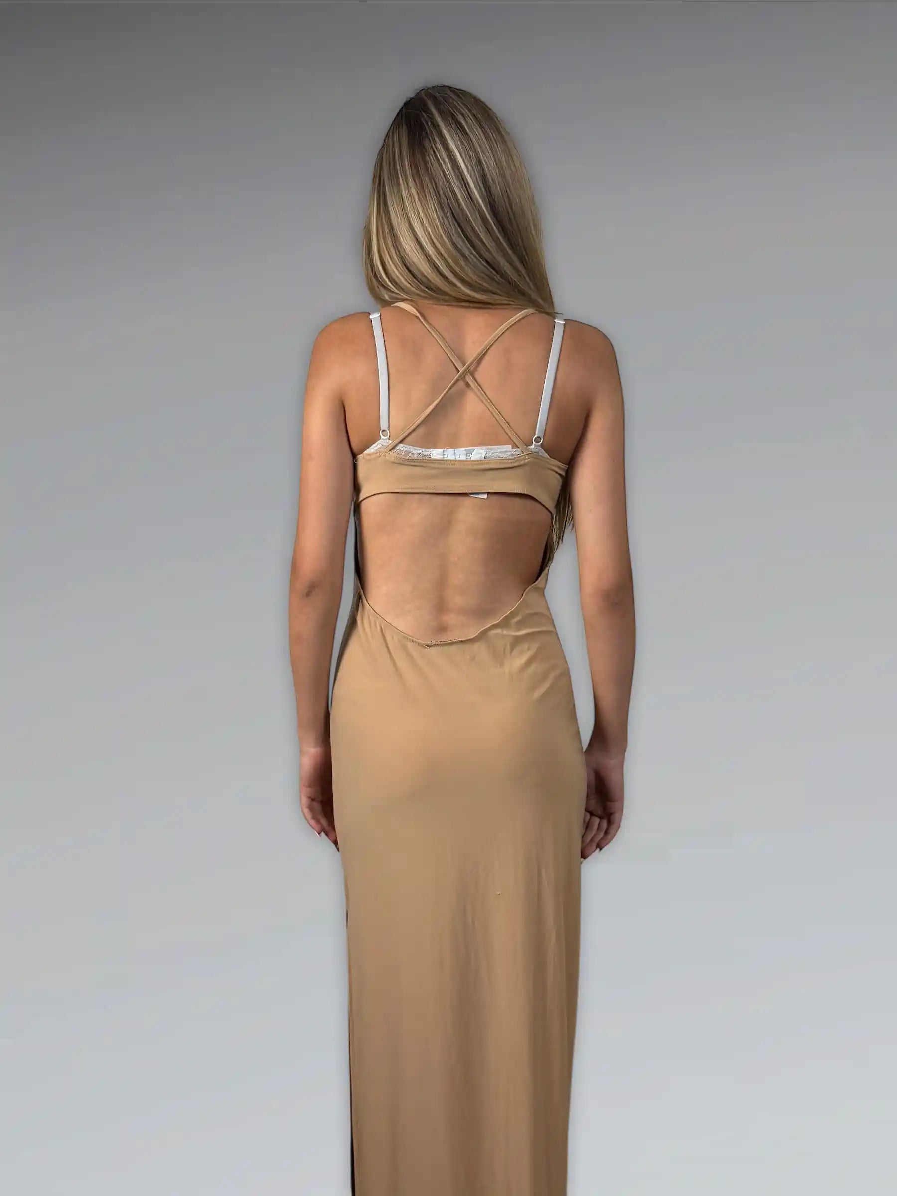 Sabora Yellow Floral Halter Maxi Dress (S)