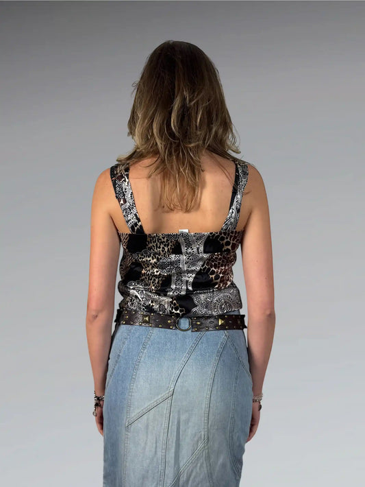paisley animal mix cami (M)