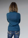 Lacoste Blue Ribbed Zip-Up Cardigan (L)