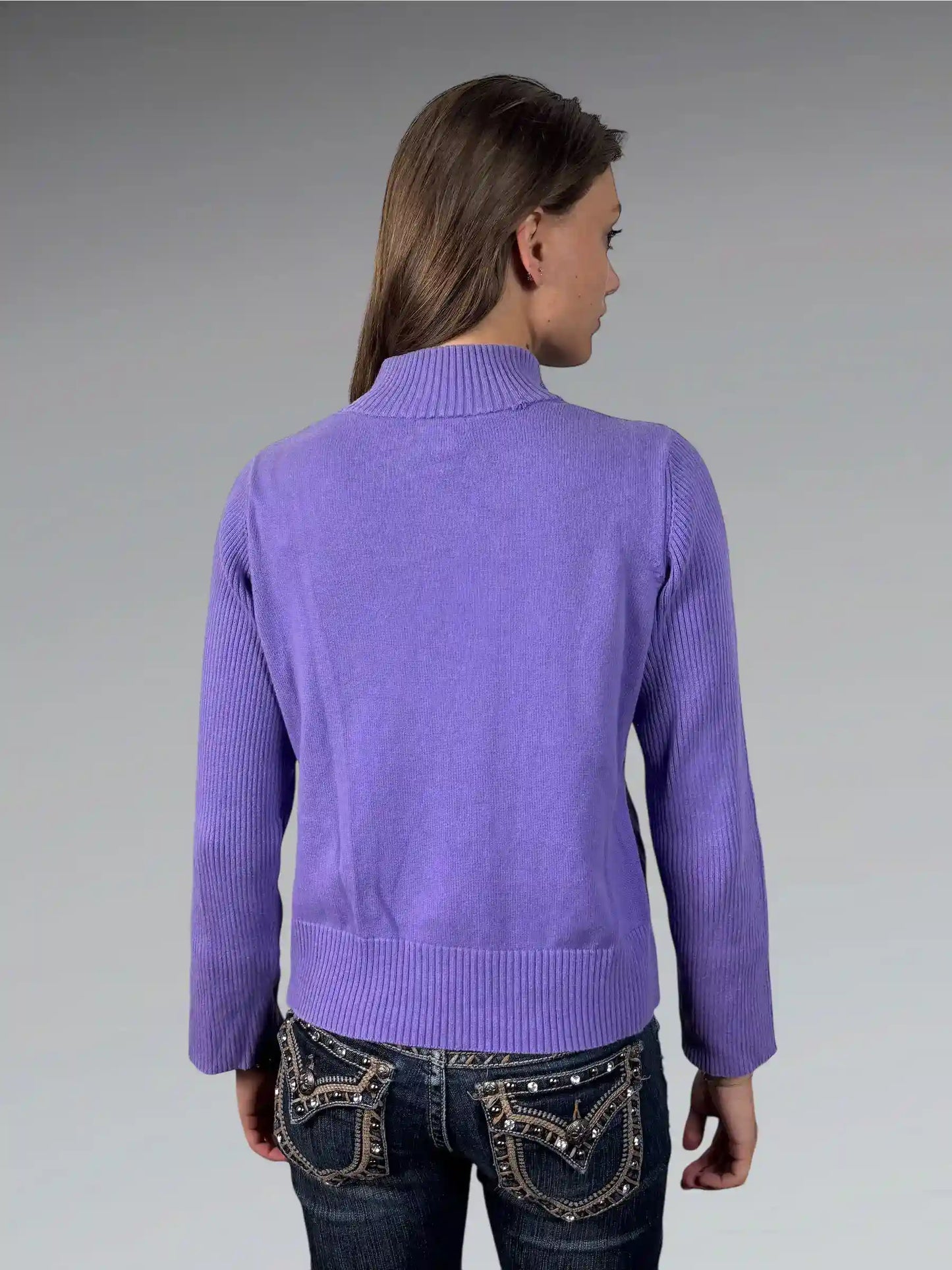 Raffaela Purple Zip Sweater (L)