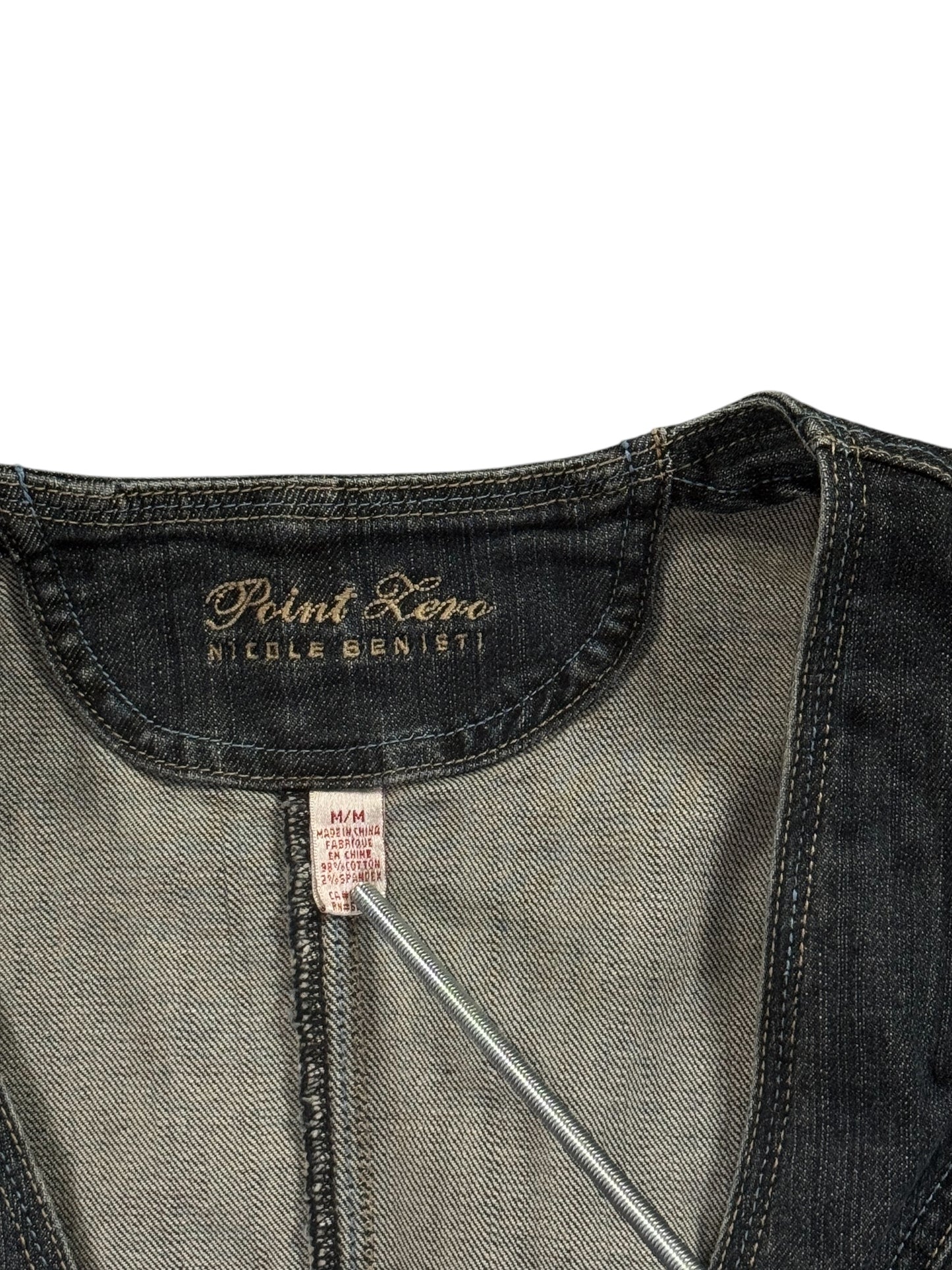 Point Zero Medium Wash Denim Vest Women (M)