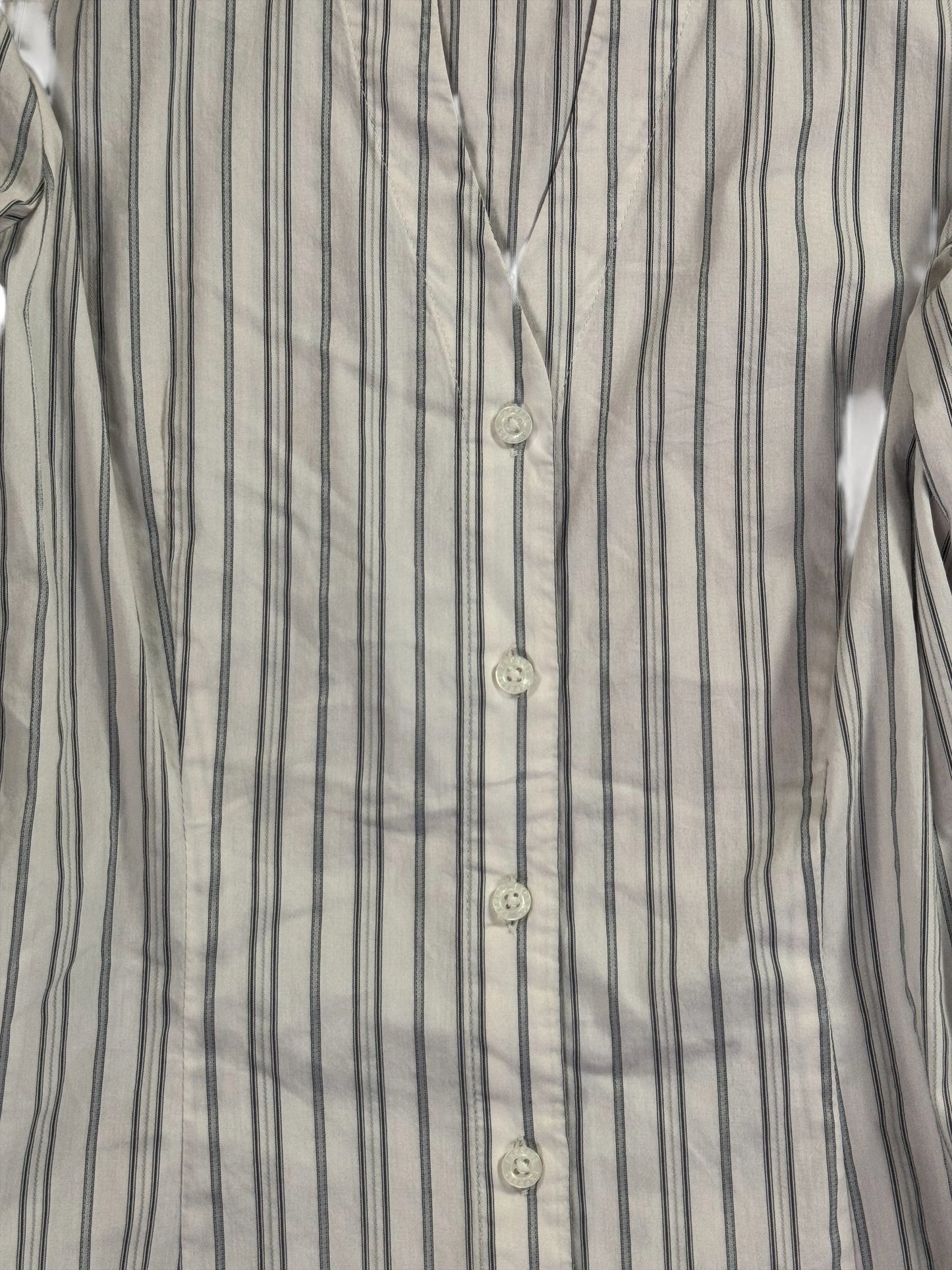 Classic Pinstripe Business Fitted Shirt (S)