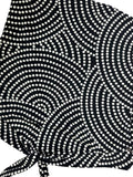 Y2K Op-Art Black & White Tie Top (M)
