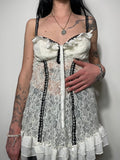 white lace lingerie dress