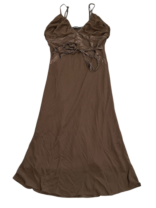 Arden B Chocolate Brown Midi Dress (M)