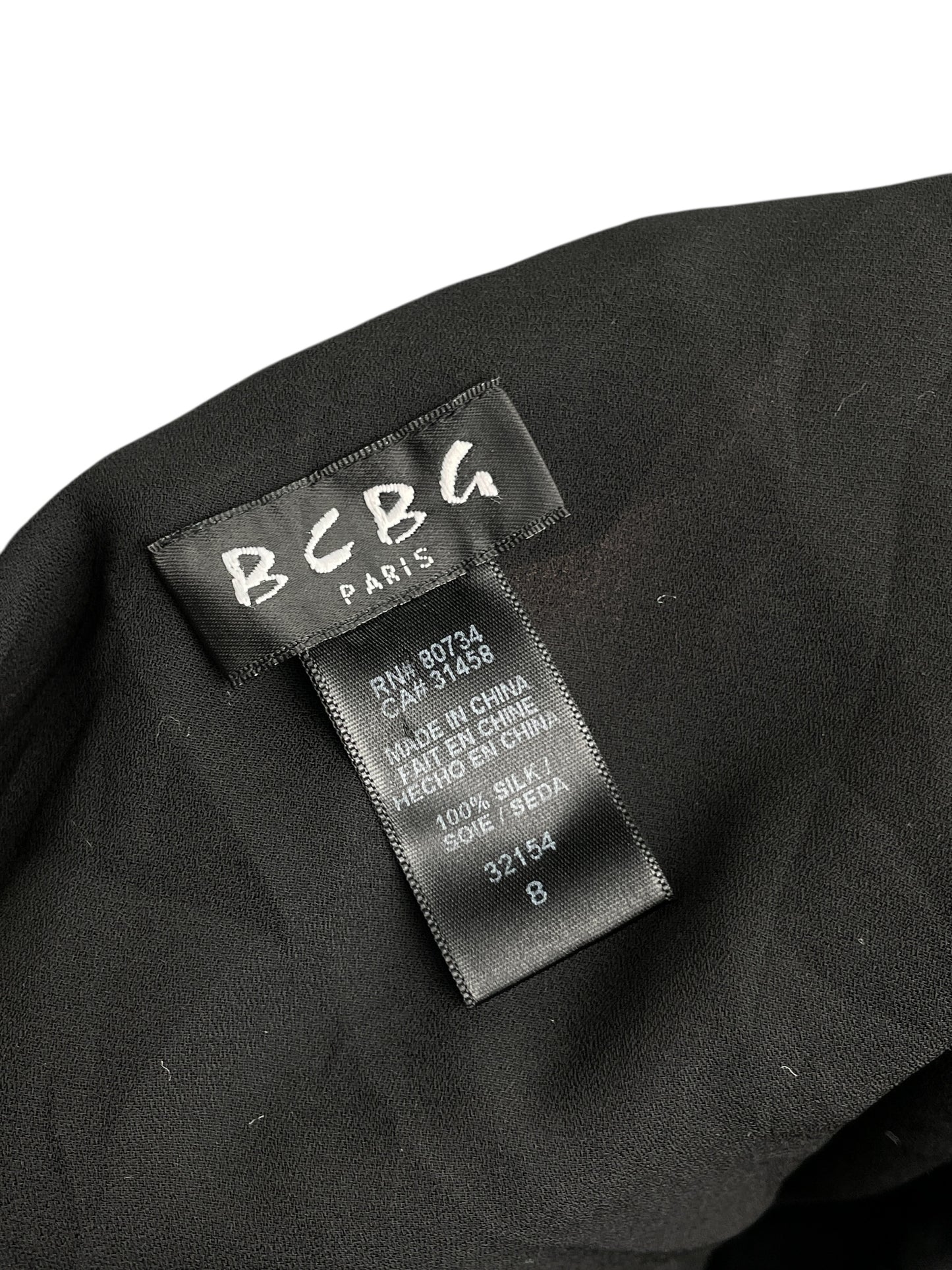BCBG Black Silk Slip Dress (S)