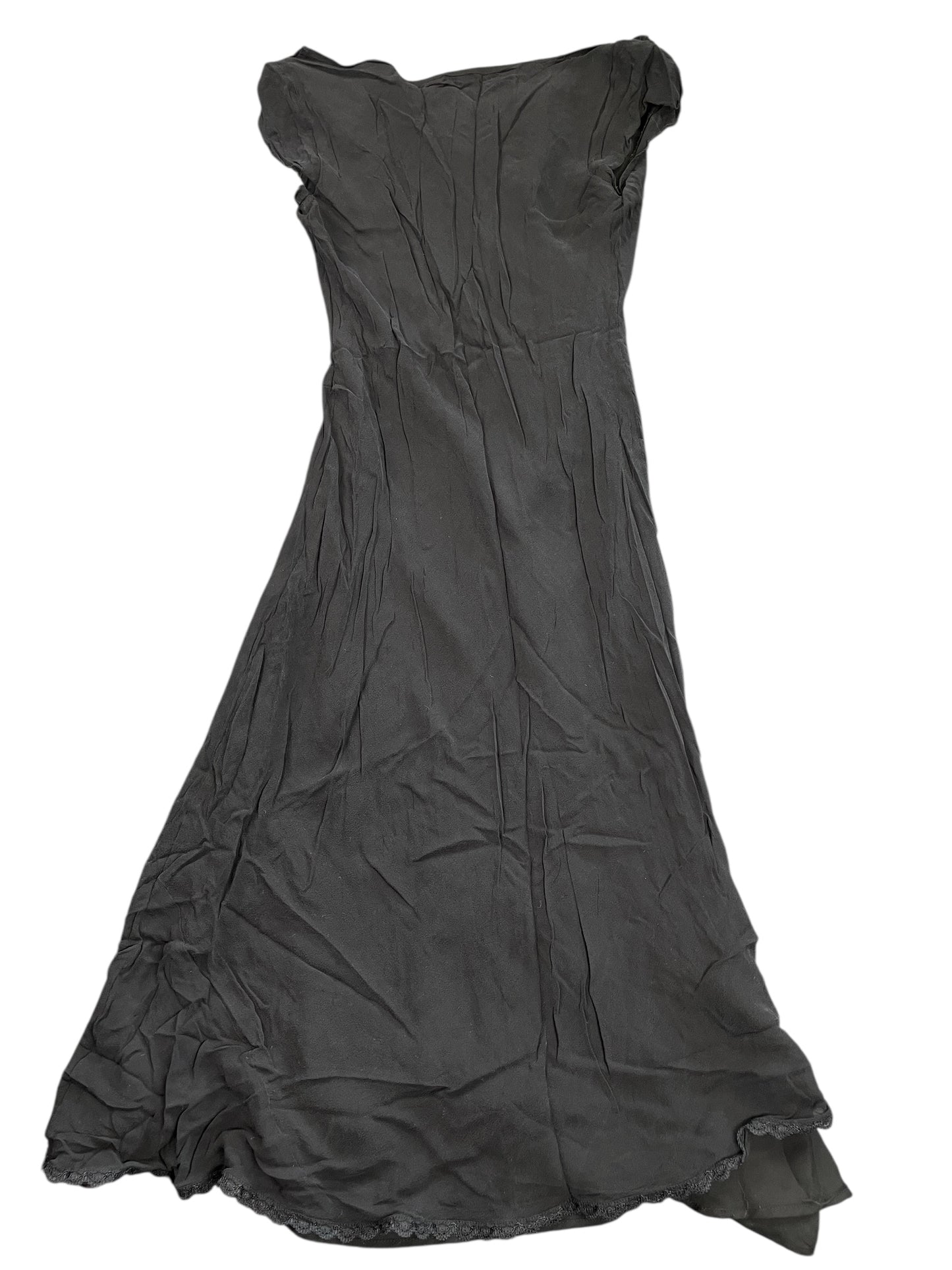 BCBG Black Silk Slip Dress (S)