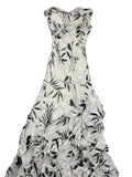 Jeane Alexander Floral White Maxi Dress (S)