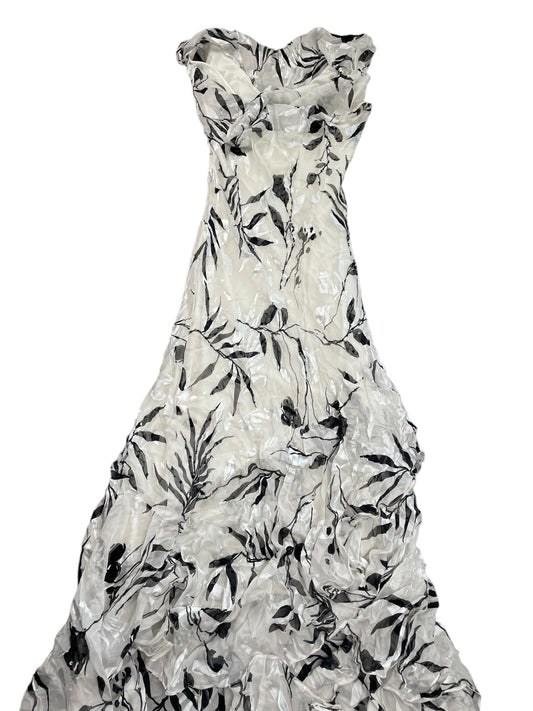 Jeane Alexander Floral White Maxi Dress (S)