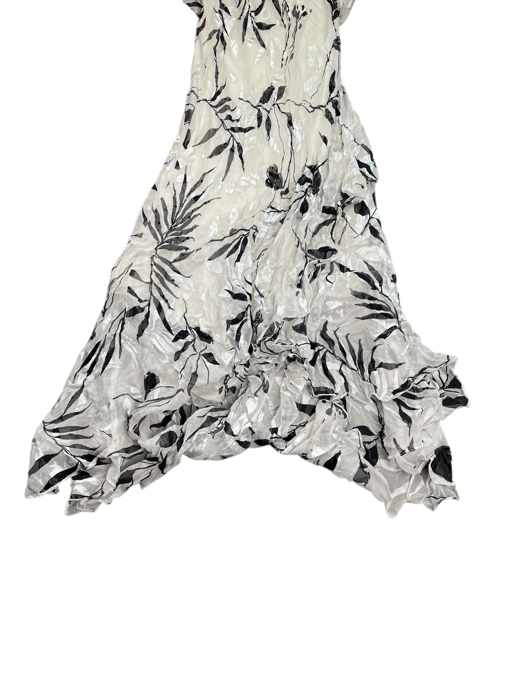 Jeane Alexander Floral White Maxi Dress (S)