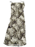 Good American Green Silk Print Dress (S)