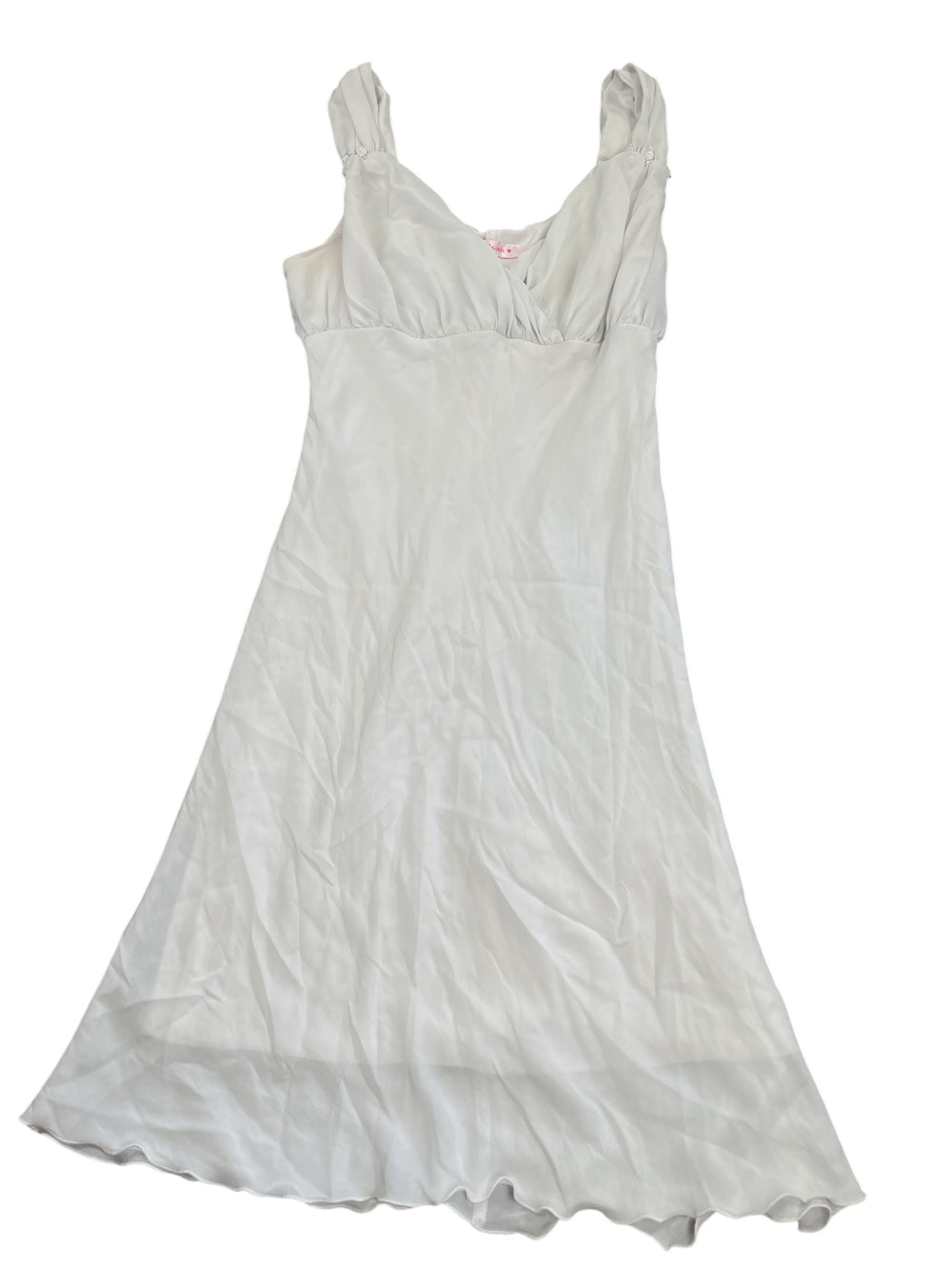 Blush White Satin Mini Dress (S)