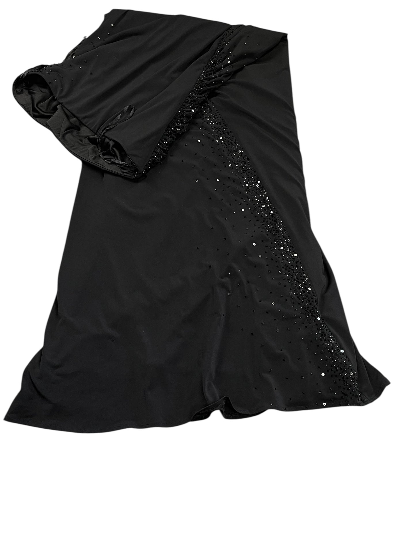 White Black House Market Tiered Ruffle Maxi Dress (M)