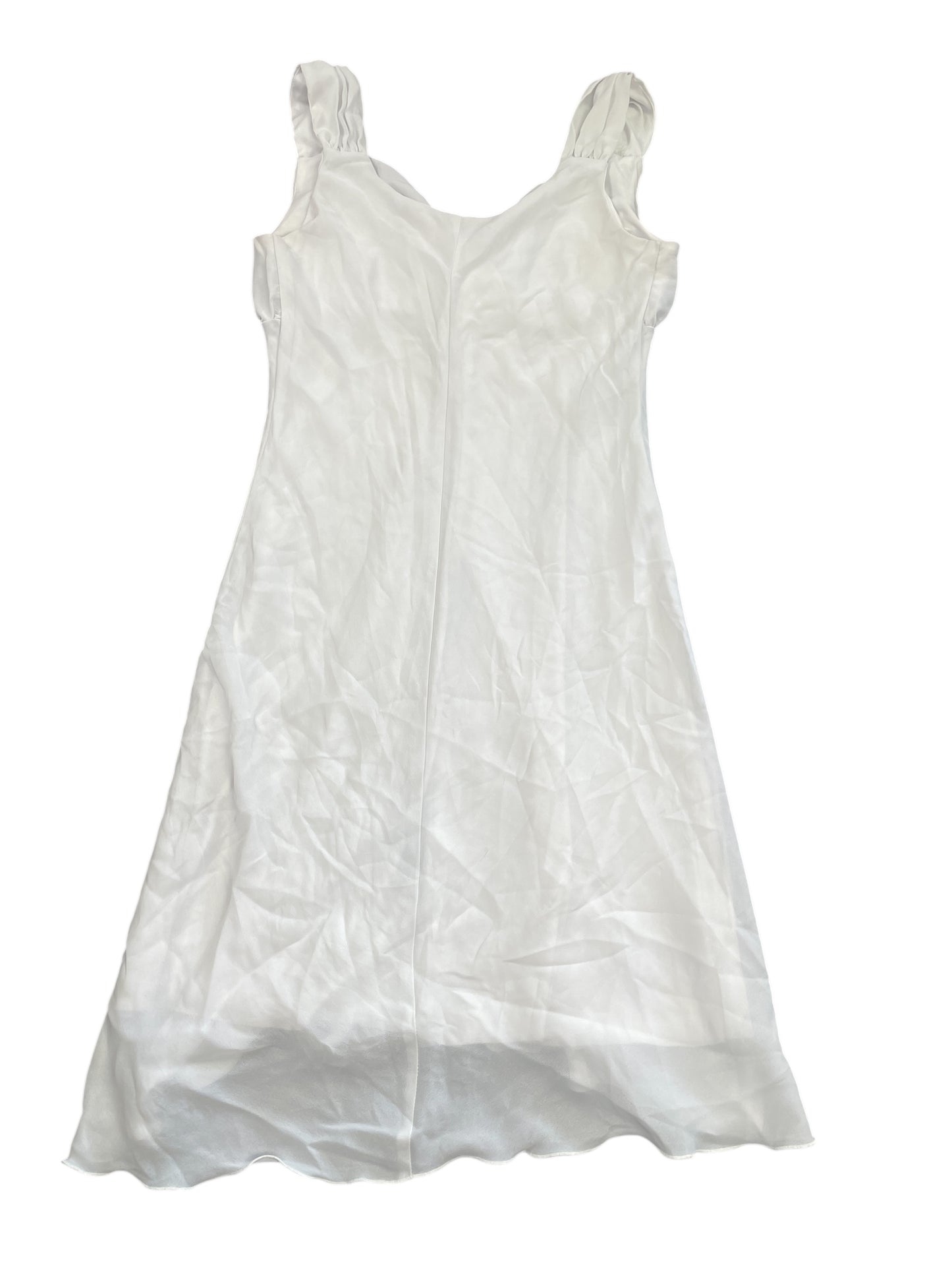 Blush White Satin Mini Dress (S)