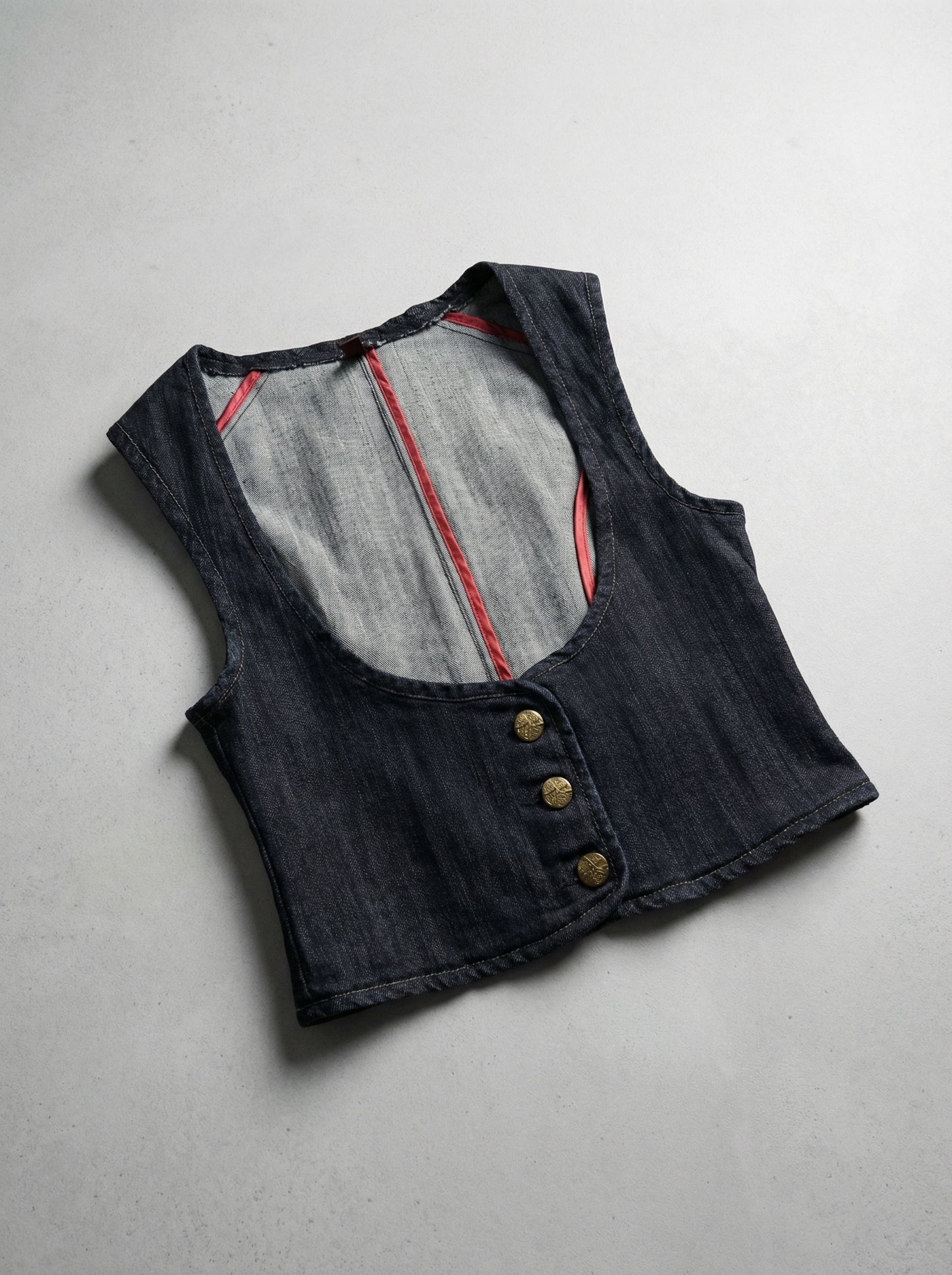 Highway Jeans Blue Denim Vest Women (L)
