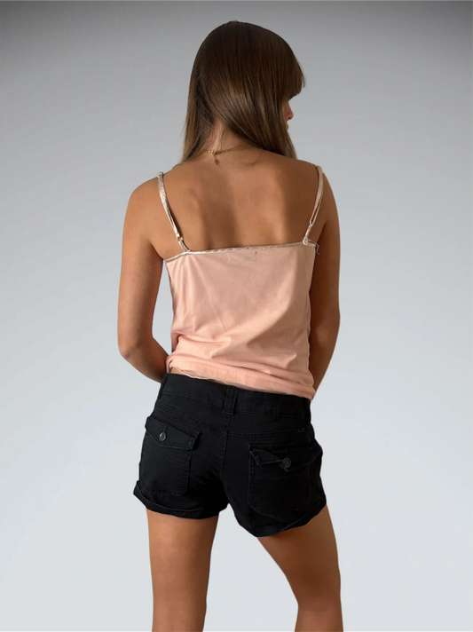 Union Bay Black Rolled Hem Pocket Hotpants (XL)