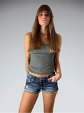 Amethyst Distressed Cutoff Denim Hotpants (S)