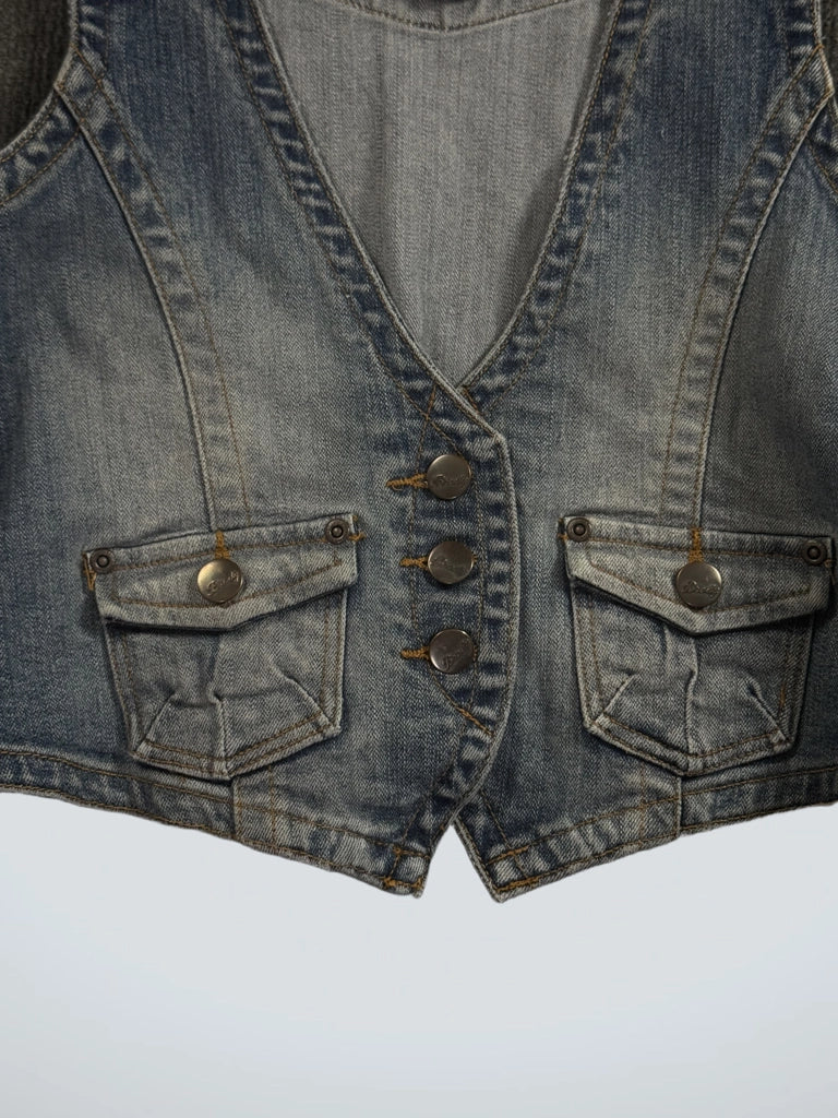Brody Jeans Blue Denim Vest Women (M)