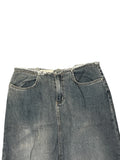 Bubblegum Vintage Faded Denim Maxi Skirt (S)