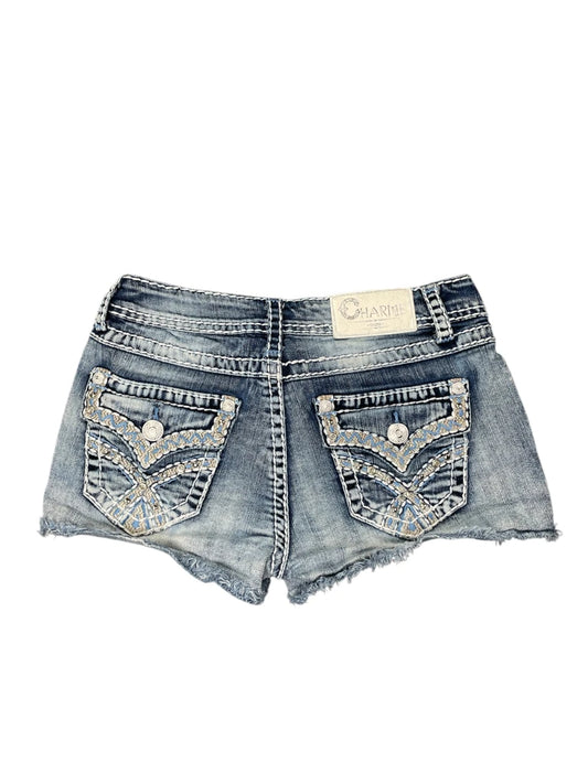 Charme Faded Stripe Denim Hotpants (S)