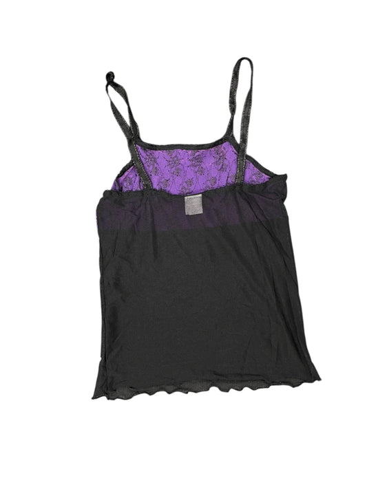Peeping tone purple black dessoue top (S)