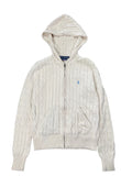 Polo Ralph Lauren Beige Cable Knit Hoodie (S)